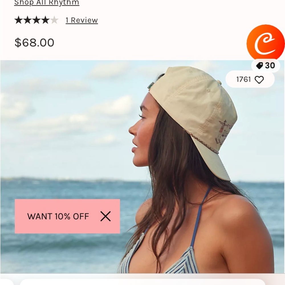 Free People Brown and White Striped Bikini - Picture 5 of 6